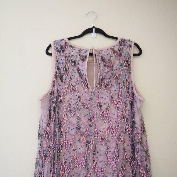Torrid Pink and Black Lace Mini Sequin Shift Dress 1X - Picture 10 of 11